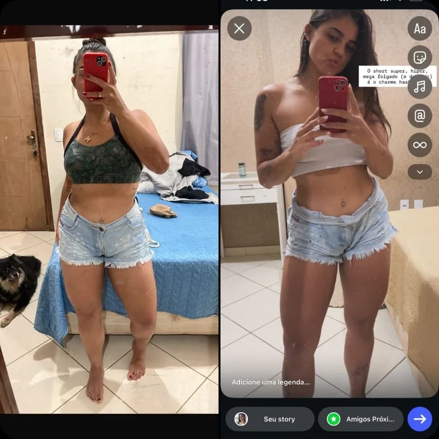 Antes e depois Larissa